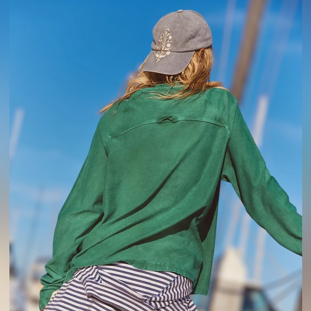 NEW Free People x FP Movement Restoration Layering Top in Green - Picture 5 of 13